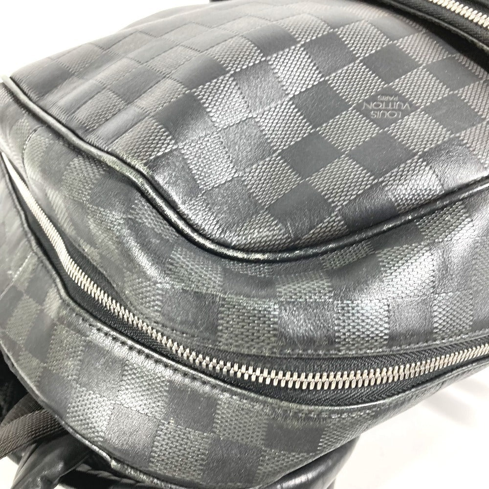 LOUIS VUITTON N40306 Damier Infini Canvas Backpack, Unisex, Damier Infini Leather, Onyx and Black