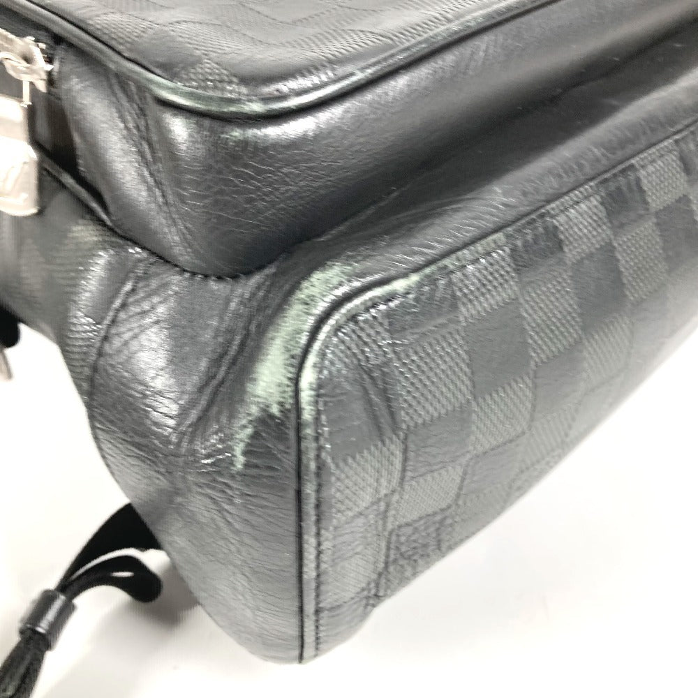 LOUIS VUITTON N40306 Damier Infini Canvas Backpack, Unisex, Damier Infini Leather, Onyx and Black