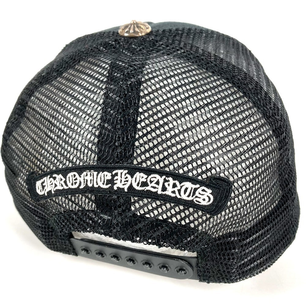CHROME HEARTS ロゴ バイカラー メッシュ 帽子 キャップ帽 ベースボール メッシュ キャップ コットン ユニセックス ブラック