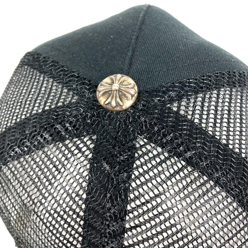 CHROME HEARTS ロゴ バイカラー メッシュ 帽子 キャップ帽 ベースボール メッシュ キャップ コットン ユニセックス ブラック