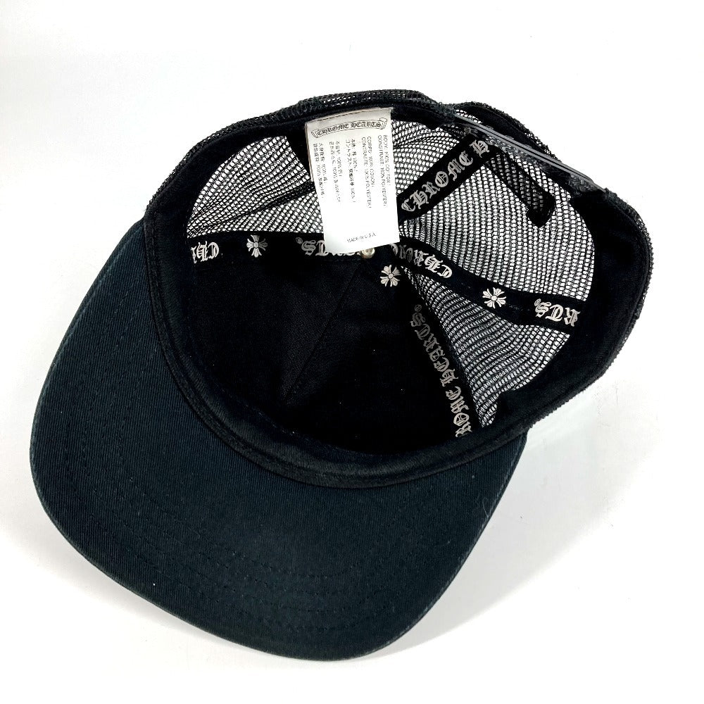 CHROME HEARTS ロゴ バイカラー メッシュ 帽子 キャップ帽 ベースボール メッシュ キャップ コットン ユニセックス ブラック