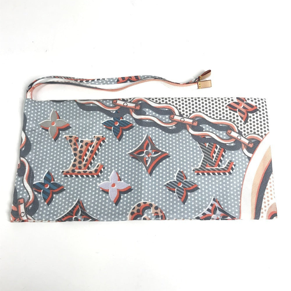 LOUIS VUITTON GI0614 ナイトグッズ 睡眠用 モノグラム アイマスク・ブルーシェル ポーチセット 巾着ポーチ アイマスク シルク ユニセックス ピンク系