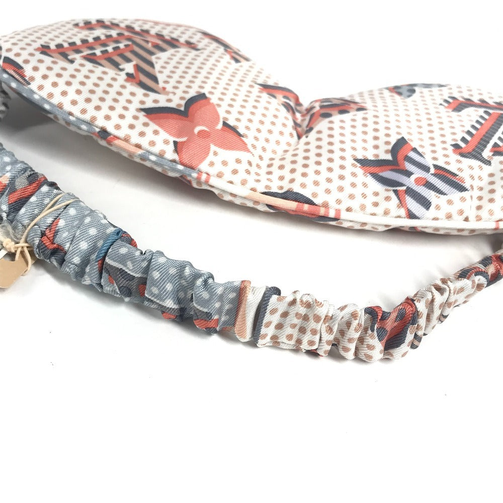 LOUIS VUITTON GI0614 ナイトグッズ 睡眠用 モノグラム アイマスク・ブルーシェル ポーチセット 巾着ポーチ アイマスク シルク ユニセックス ピンク系