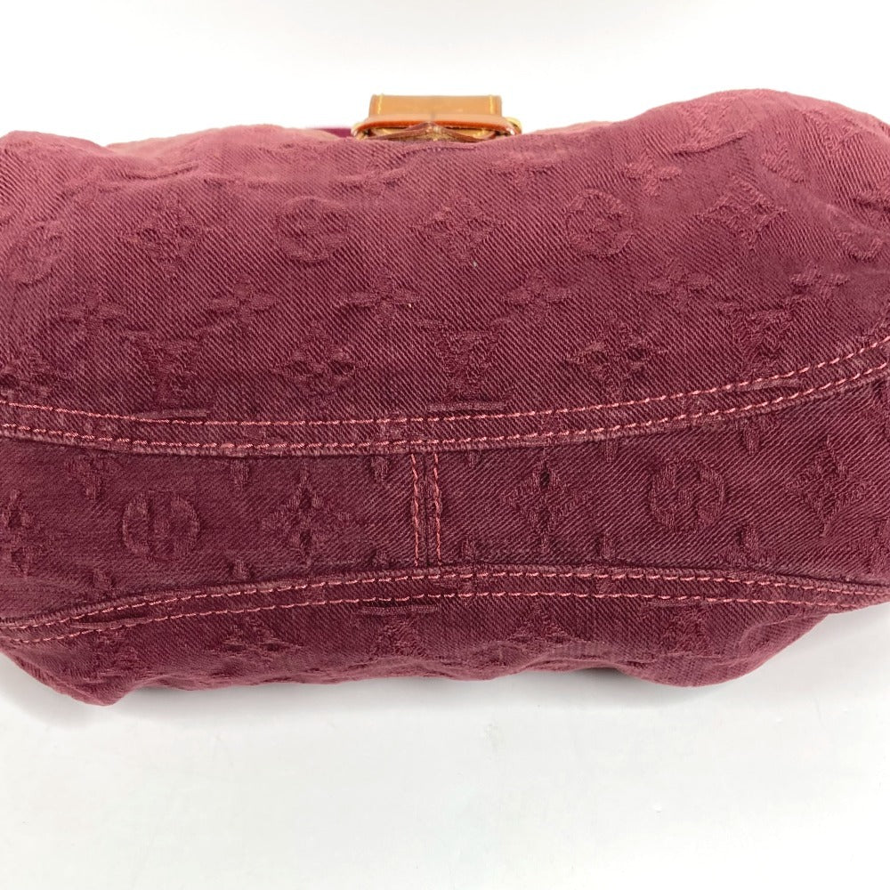 LOUIS VUITTON M40417 Monogram Denim Sunray Flap Shoulder Bag in Monogram Denim Canvas, Women's, Rouge Fauvist Pink