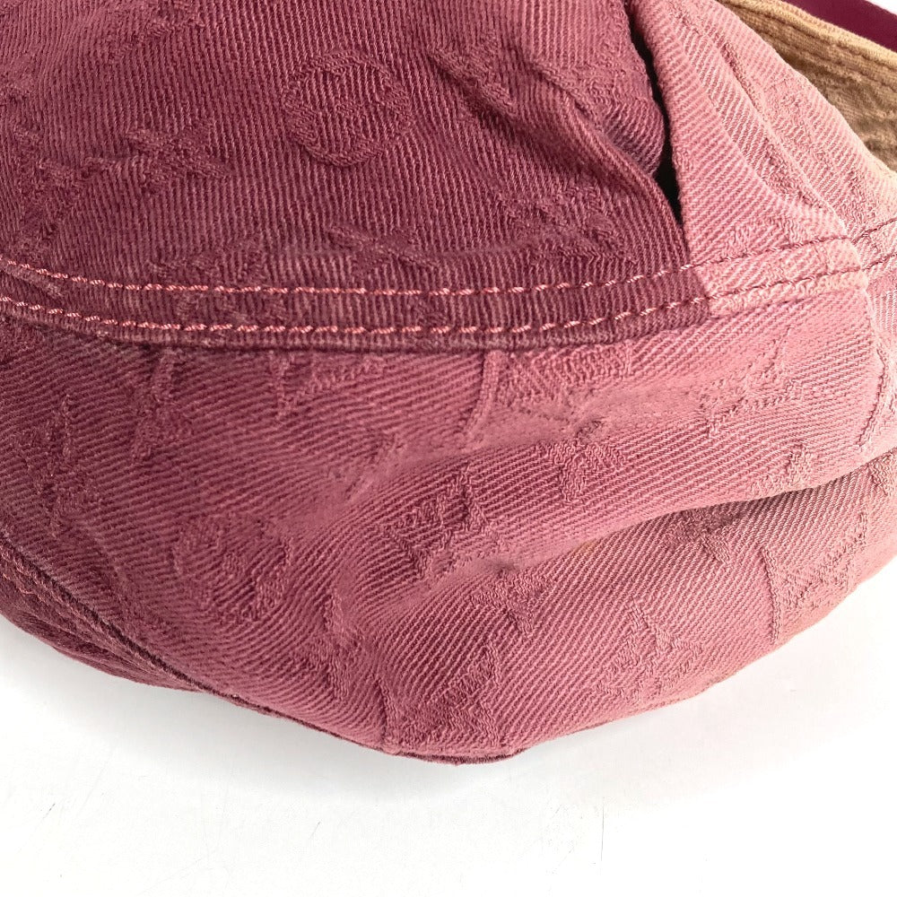 LOUIS VUITTON M40417 Monogram Denim Sunray Flap Shoulder Bag in Monogram Denim Canvas, Women's, Rouge Fauvist Pink