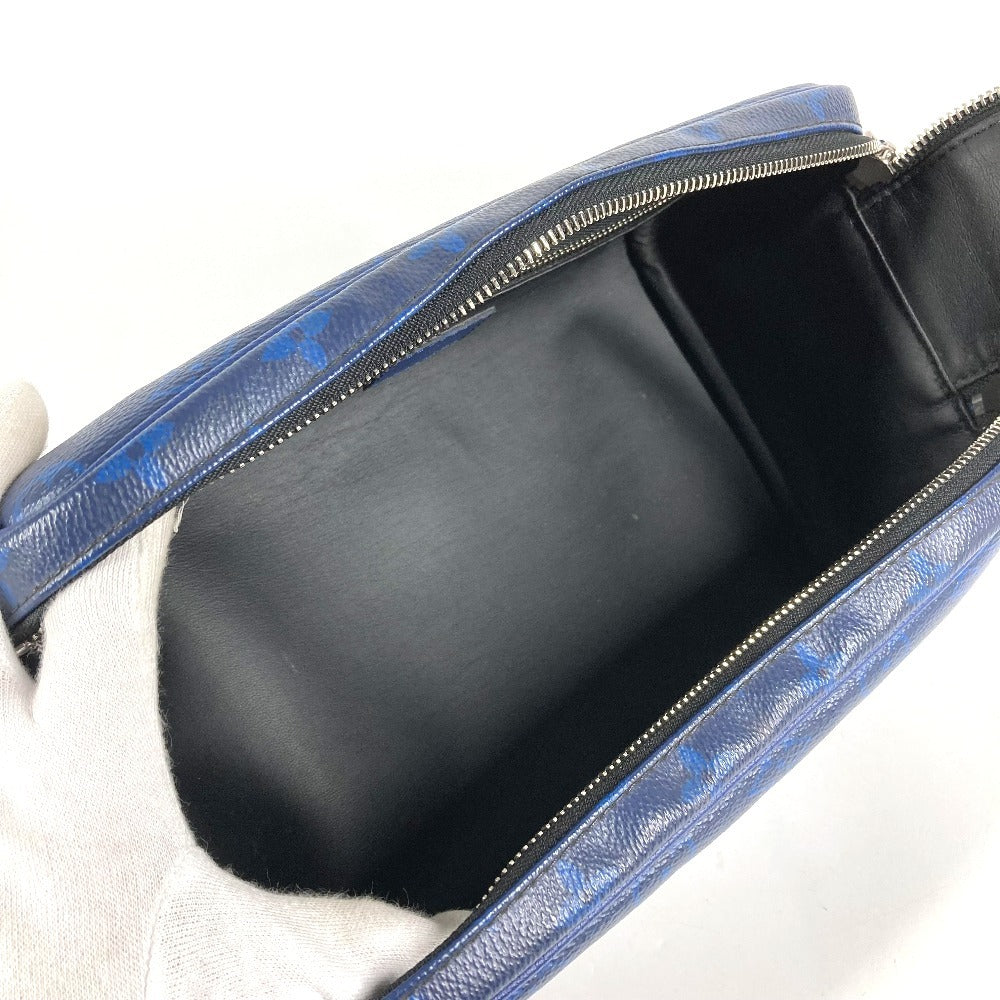 LOUIS VUITTON M30849 タイガラマ ドップ・キット ポーチ ハンドバッグ クラッチバッグ セカンドバッグ タイガレザー ユニセックス ブルー