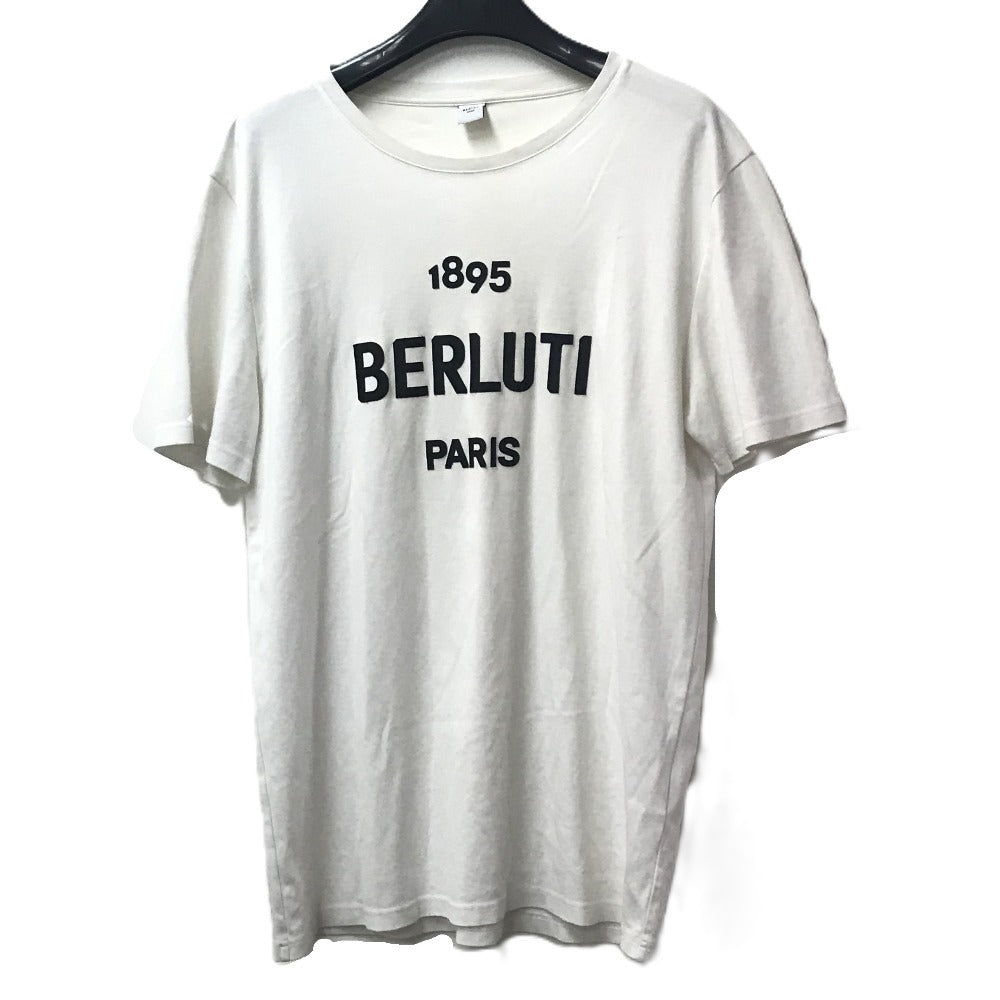 Berluti ロゴ バイカラー 半袖 アパレル トップス 半袖Ｔシャツ コットン メンズ ホワイト