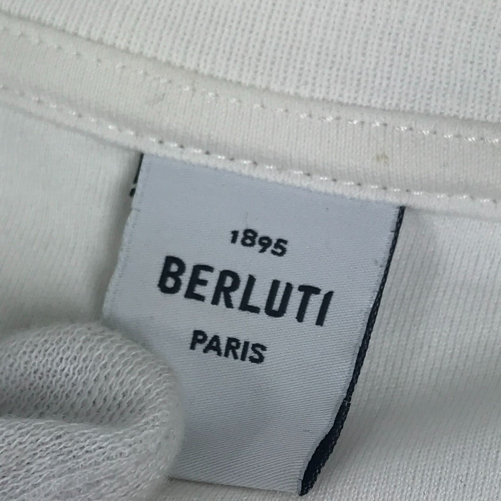 Berluti ロゴ バイカラー 半袖 アパレル トップス 半袖Ｔシャツ コットン メンズ ホワイト