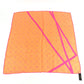 LOUIS VUITTON モノグラム ロゴ ネオンカラー スカーフ シルク ユニセックス オレンジ