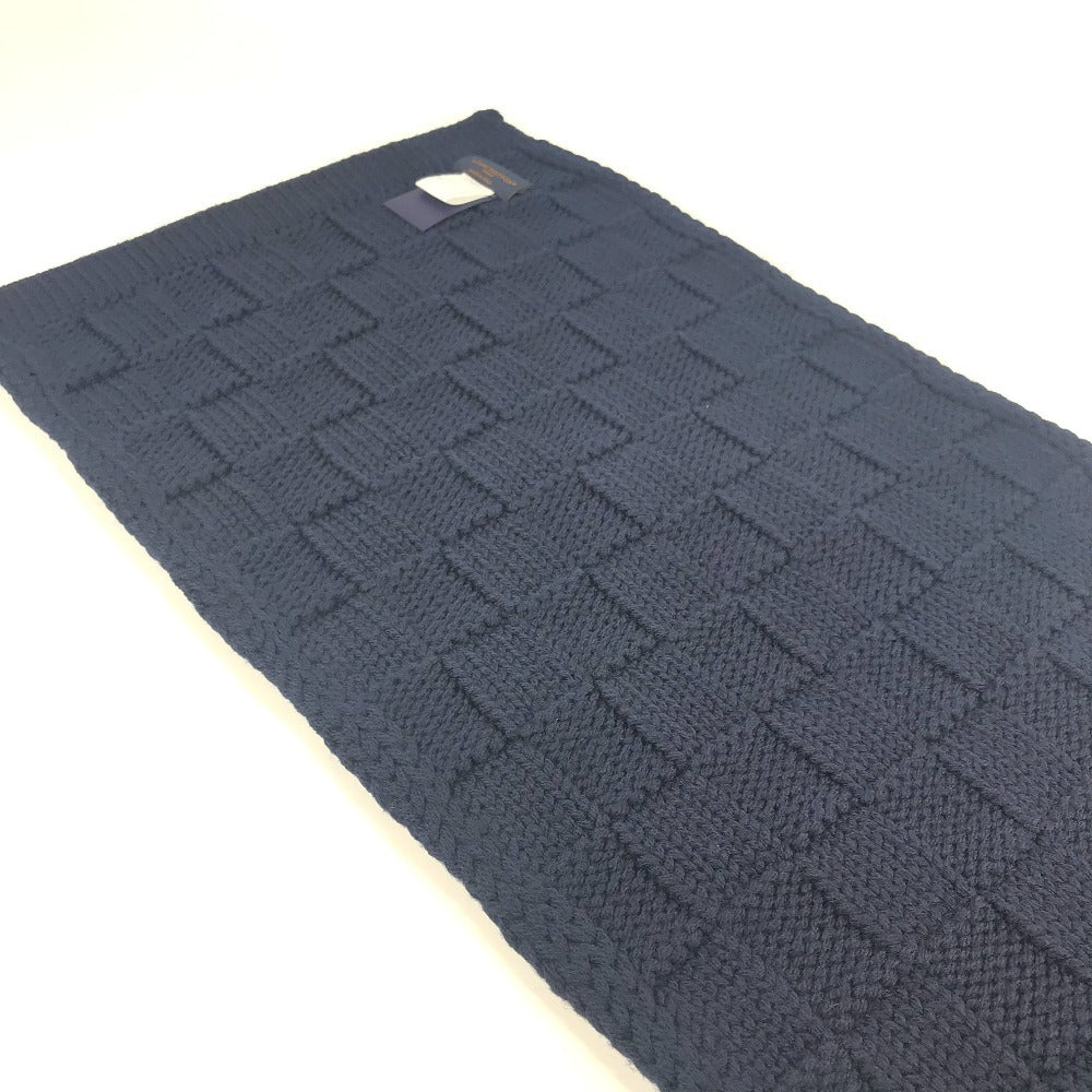 LOUIS VUITTON M96959 マフラーダミエスナッグ バイカラー マフラー ウール ユニセックス ネイビー