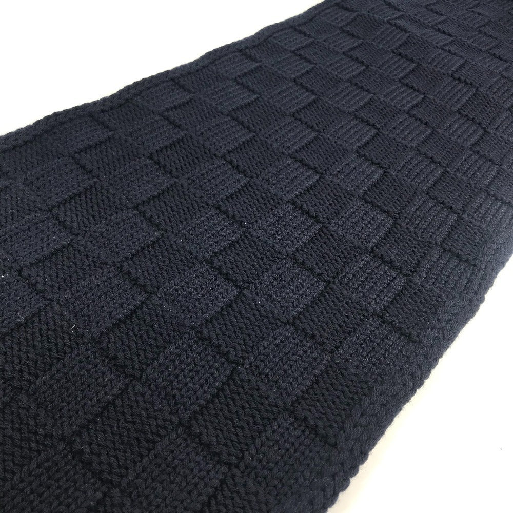 LOUIS VUITTON M96959 マフラーダミエスナッグ バイカラー マフラー ウール ユニセックス ネイビー