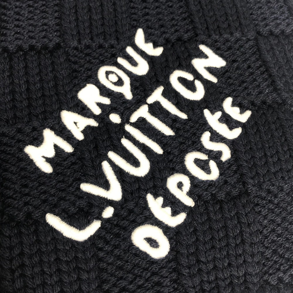 LOUIS VUITTON M96959 マフラーダミエスナッグ バイカラー マフラー ウール ユニセックス ネイビー