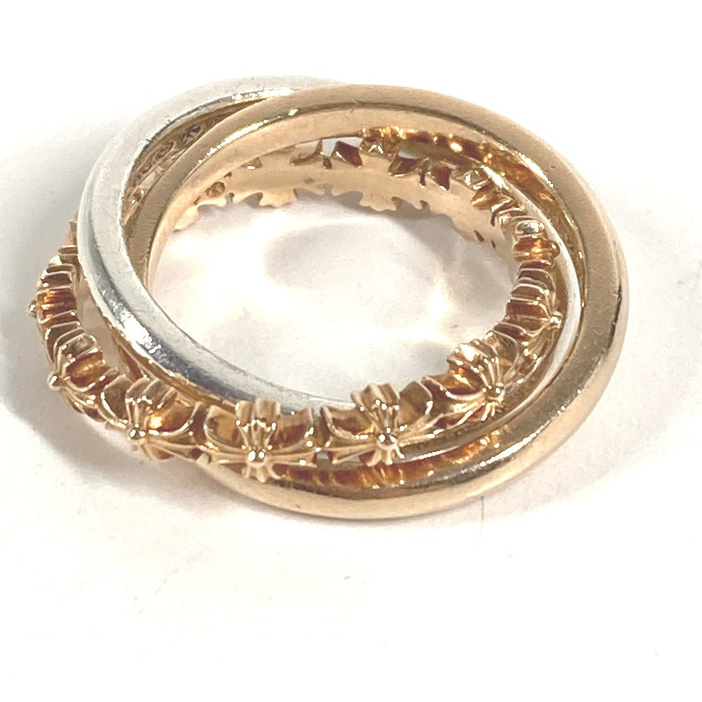 CHROME HEARTS K22 22K Gold TINY E CH PLUS BAND TRPL Tiny ECH Plus Triple Accessory Jewelry Ring K22 Unisex Gold