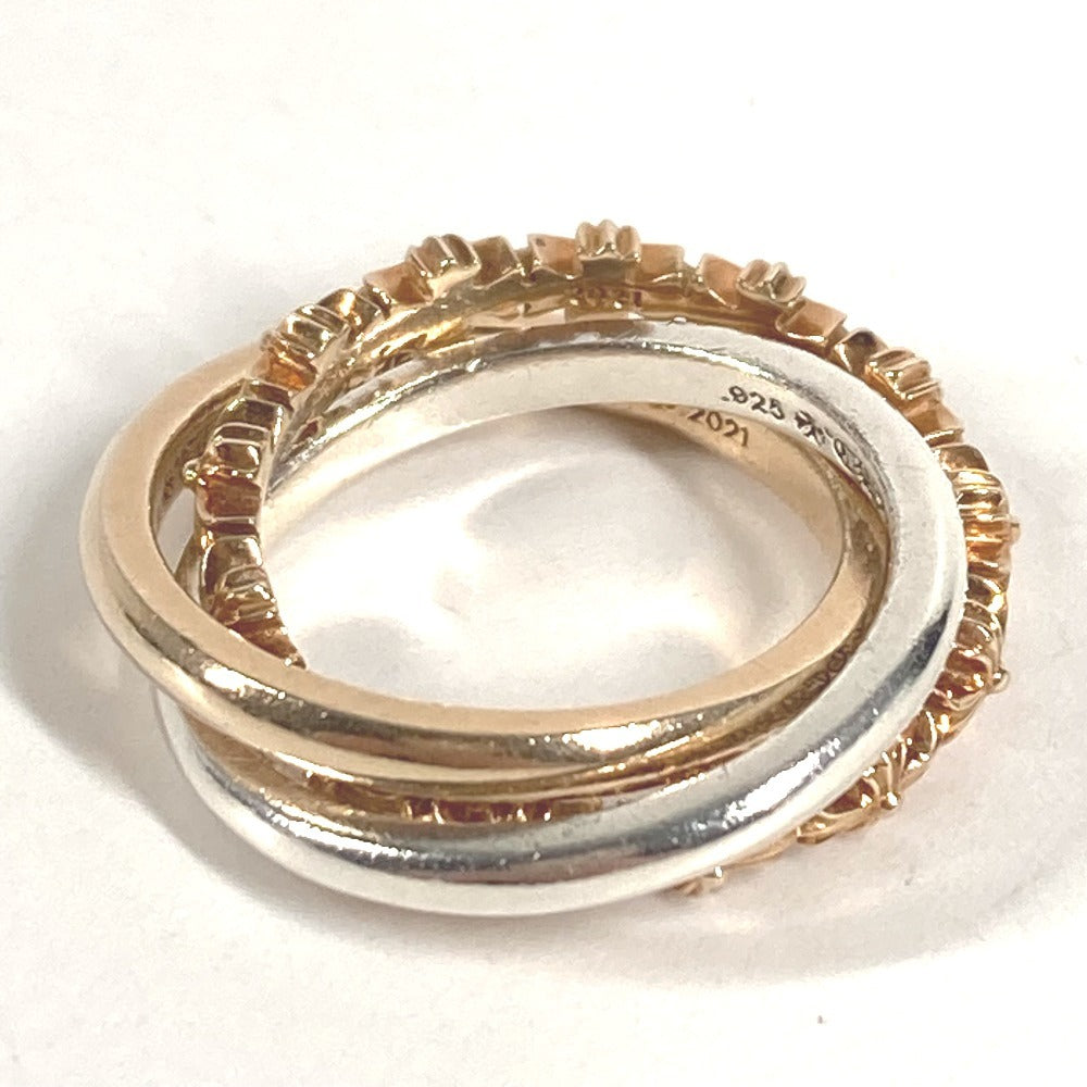 CHROME HEARTS K22 22K Gold TINY E CH PLUS BAND TRPL Tiny ECH Plus Triple Accessory Jewelry Ring K22 Unisex Gold