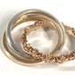 CHROME HEARTS K22 22K Gold TINY E CH PLUS BAND TRPL Tiny ECH Plus Triple Accessory Jewelry Ring K22 Unisex Gold