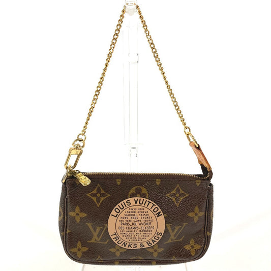 LOUIS VUITTON M60153 モノグラム ミニポシェット アクセソワール T&B チェーンバッグ カバン ポーチ ハンドバッグ モノグラムキャンバス レディース ブラウン