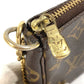 LOUIS VUITTON M60153 Monogram Mini Pochette Accessoires T&B Chain Bag, Pouch, Handbag, Monogram Canvas, Women's, Brown