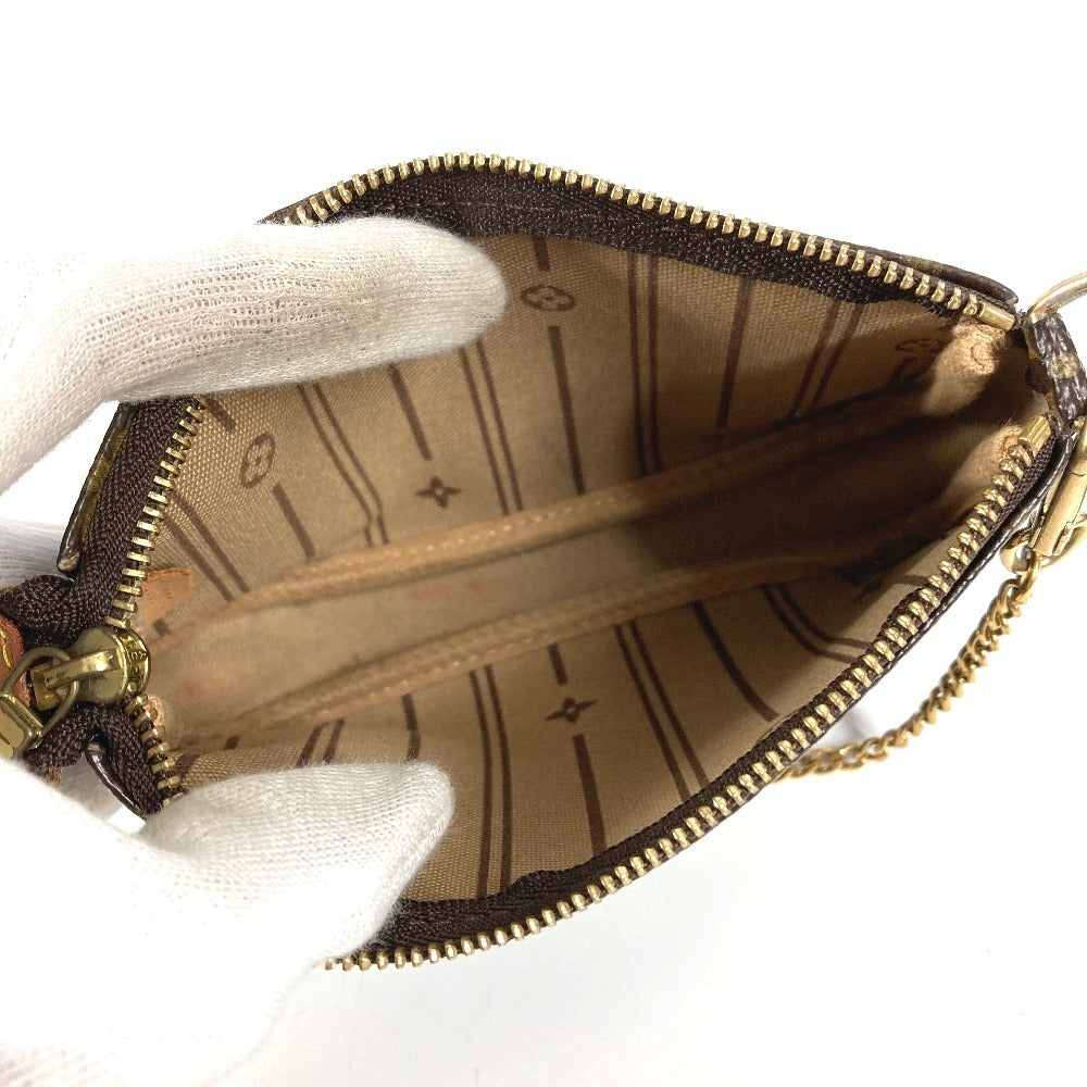 LOUIS VUITTON M60153 Monogram Mini Pochette Accessoires T&B Chain Bag, Pouch, Handbag, Monogram Canvas, Women's, Brown