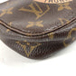 LOUIS VUITTON M60153 Monogram Mini Pochette Accessoires T&B Chain Bag, Pouch, Handbag, Monogram Canvas, Women's, Brown