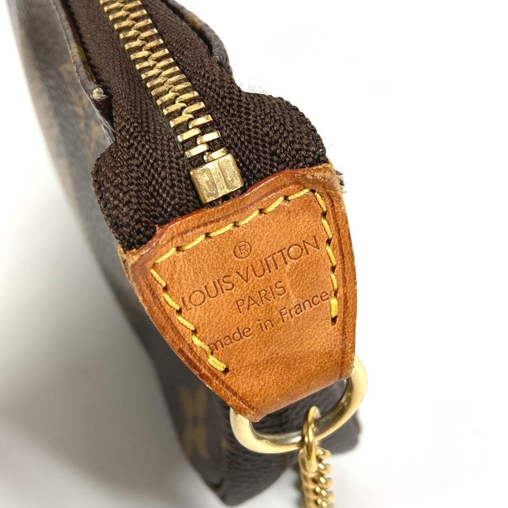 LOUIS VUITTON M60153 Monogram Mini Pochette Accessoires T&B Chain Bag, Pouch, Handbag, Monogram Canvas, Women's, Brown