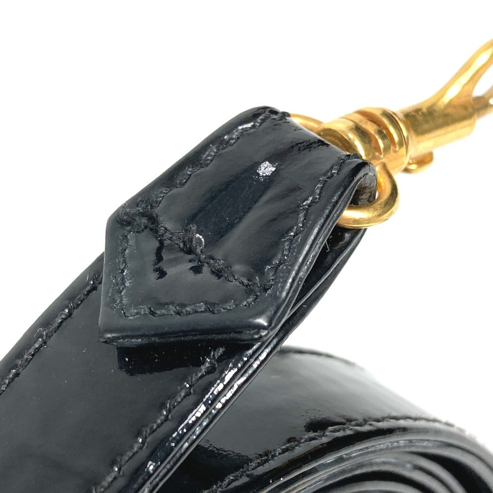 CHANEL 2WAYバッグ CC ココマーク ロゴ バニティバッグ カバン ショルダーバッグ BOX ボックス ハンドバッグ エナメル レディース ブラック