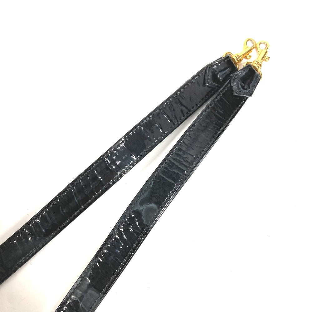 CHANEL 2WAYバッグ CC ココマーク ロゴ バニティバッグ カバン ショルダーバッグ BOX ボックス ハンドバッグ エナメル レディース ブラック