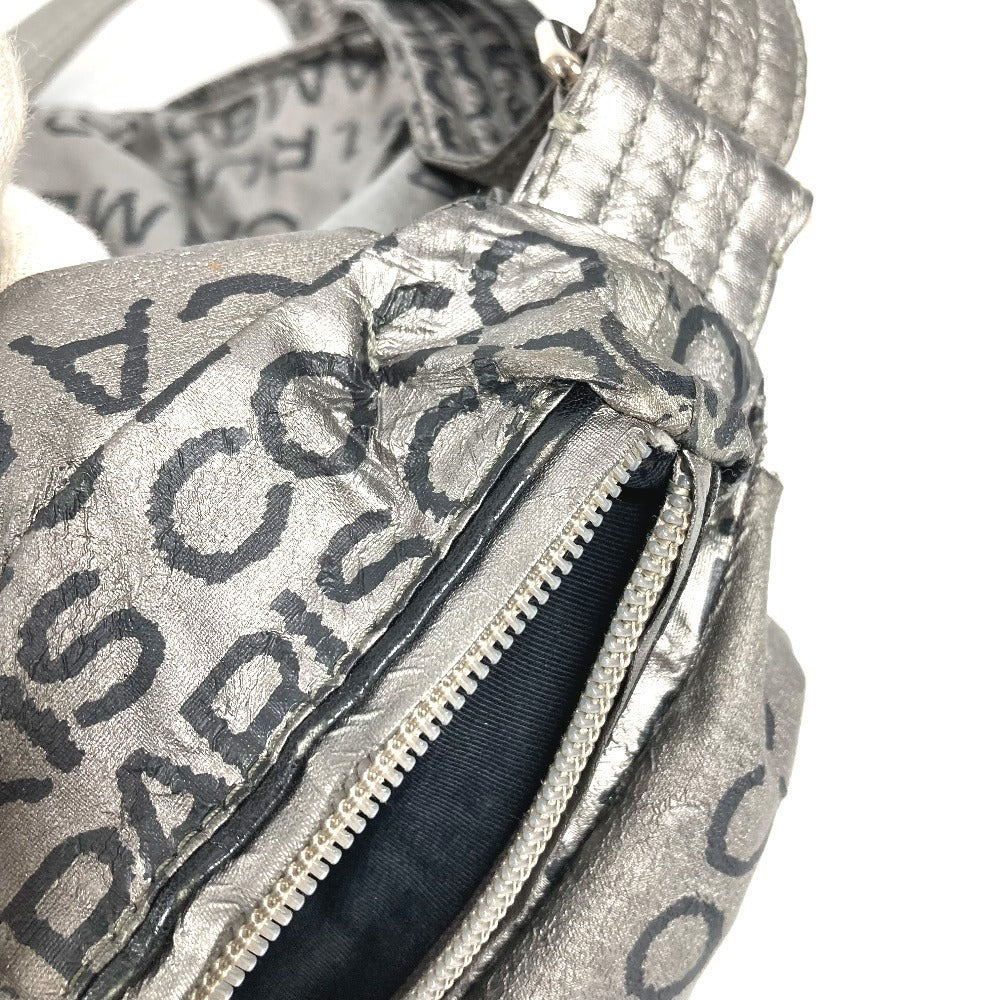 CHANEL アンリミテッド ロゴ 斜め掛け カバン ポシェット ショルダーバッグ ナイロンキャンバス レディース シルバー