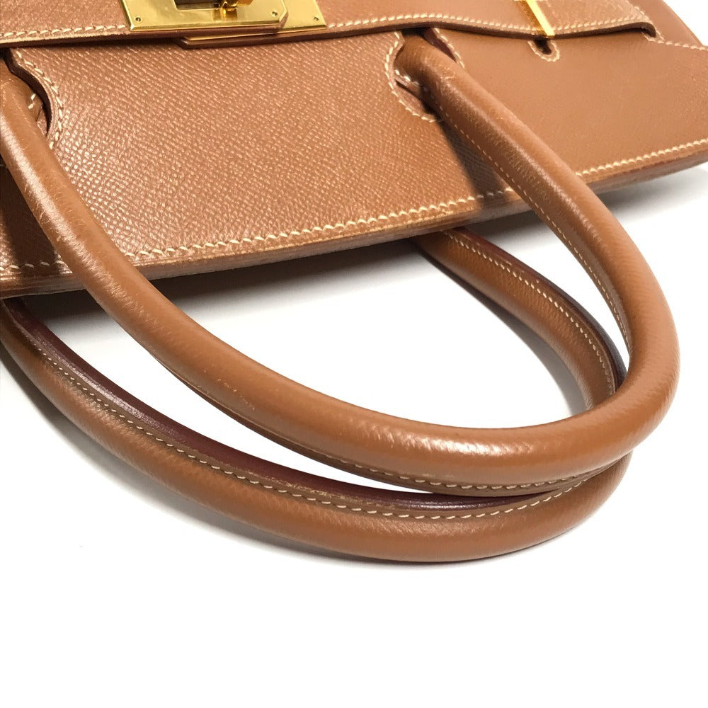 HERMES Birkin 40 Tote Bag, Birkin 40, Handbag, Epsom Leather, Unisex, Gold, Brown