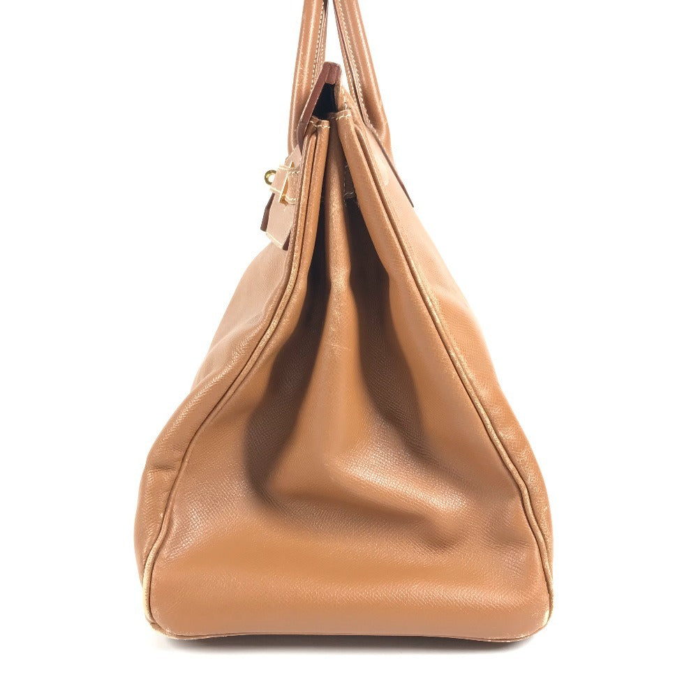 HERMES Birkin 40 Tote Bag, Birkin 40, Handbag, Epsom Leather, Unisex, Gold, Brown