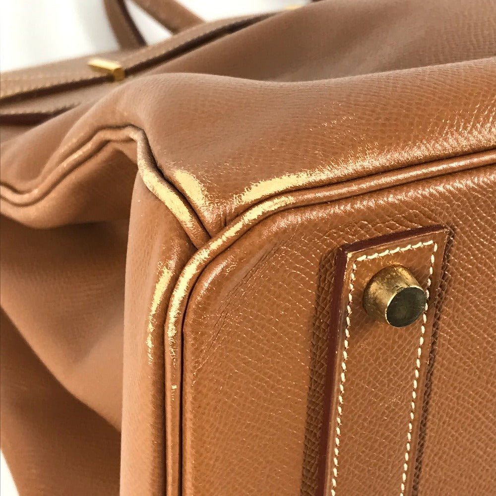 HERMES Birkin 40 Tote Bag, Birkin 40, Handbag, Epsom Leather, Unisex, Gold, Brown