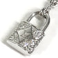 LOUIS VUITTON Q93560 Diamond Pendant Lockit XS Diamond Accessory Jewelry Gold K18 18K Necklace WG750 Unisex Silver
