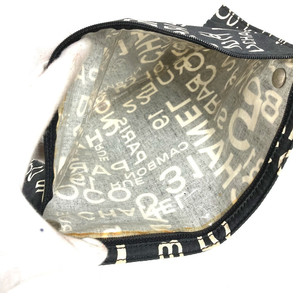 CHANEL バイシーライン CC ココマーク ロゴ ショルダーバッグ カバン 肩掛け 携帯ポーチ トートバッグ キャンバス レディース ブラック