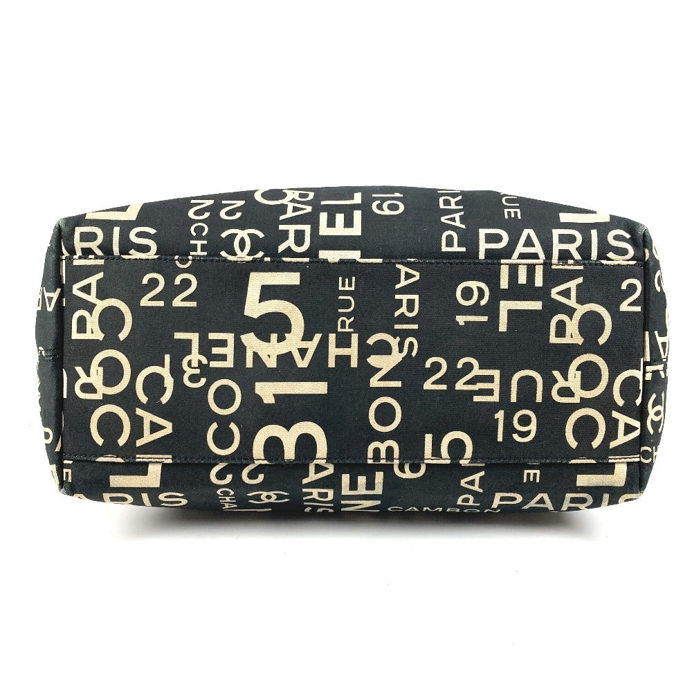 CHANEL バイシーライン CC ココマーク ロゴ ショルダーバッグ カバン 肩掛け 携帯ポーチ トートバッグ キャンバス レディース ブラック
