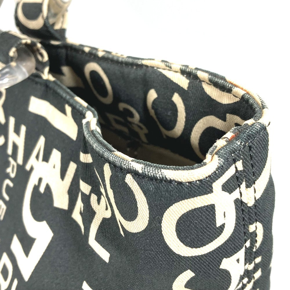 CHANEL バイシーライン CC ココマーク ロゴ ショルダーバッグ カバン 肩掛け 携帯ポーチ トートバッグ キャンバス レディース ブラック