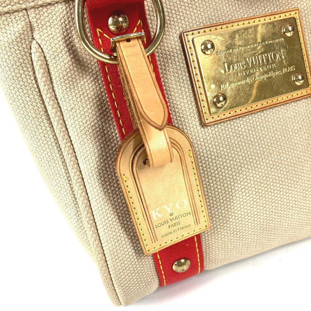 LOUIS VUITTON M40038 アンティグア カバ PM カバPM トートバッグ カバン ハンドバッグ コットン レディース ベージュ