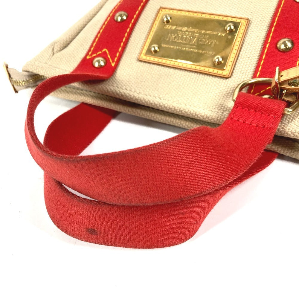 LOUIS VUITTON M40038 アンティグア カバ PM カバPM トートバッグ カバン ハンドバッグ コットン レディース ベージュ