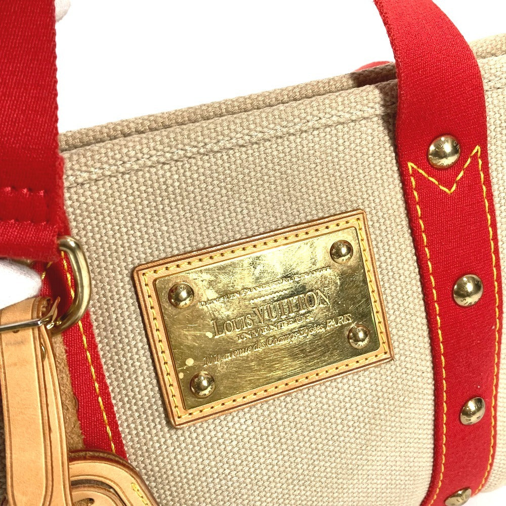 LOUIS VUITTON M40038 アンティグア カバ PM カバPM トートバッグ カバン ハンドバッグ コットン レディース ベージュ
