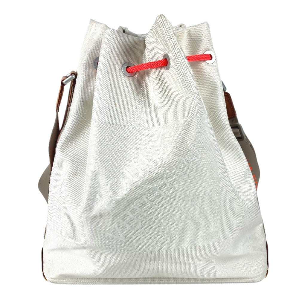 LOUIS VUITTON M80634 ダミエジェアン ボランティア 巾着バッグ 2003年ルイヴィトンカップ カバン 斜め掛け ポーチ付き ショルダーバッグ ダミエジェアンキャンバス ユニセックス ホワイト