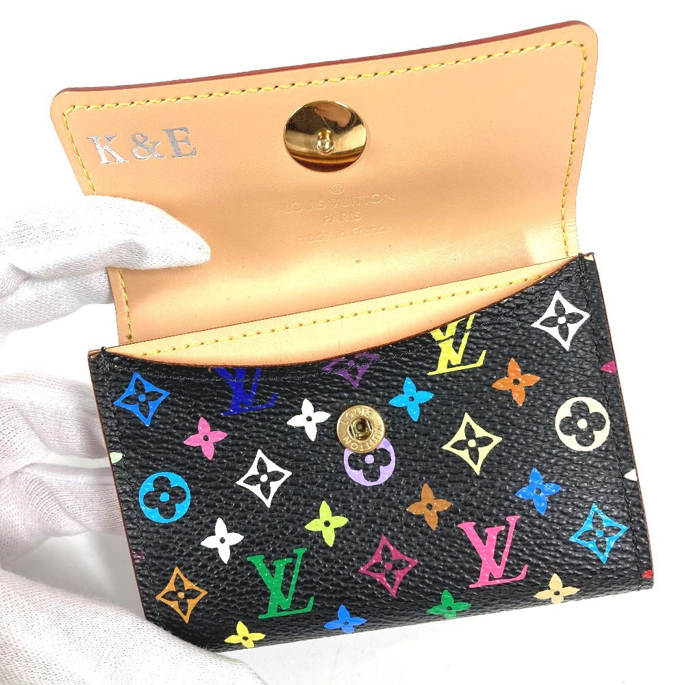LOUIS VUITTON M60007 モノグラムマルチカラー ポルトモネ コージー 財布 小銭入れ フラップ コインケース モノグラムマルチカラーキャンバス レディース ノワール ブラック