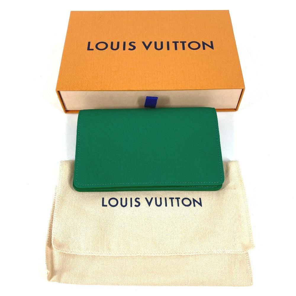 LOUIS VUITTON GI1084 モノグラム トリヨン ノートブックカバーPM・エミリー ステーショナリー 本 ブックカバー 手帳カバー ノートカバー トリヨンレザー ユニセックス グリーン