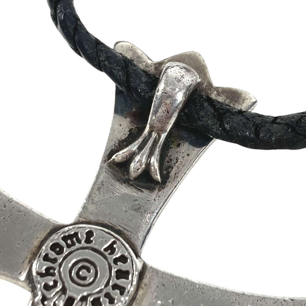 CHROME HEARTS CROSS LARGE CH クロス ラージ チョーカー ペンダント 革紐 アクセサリー ジュエリー ネックレス SV925 ユニセックス シルバー
