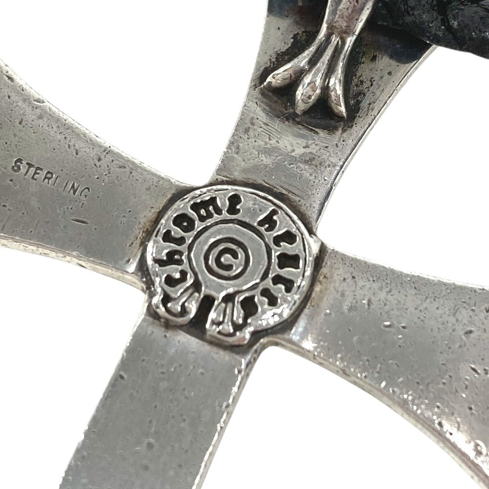 CHROME HEARTS CROSS LARGE CH クロス ラージ チョーカー ペンダント 革紐 アクセサリー ジュエリー ネックレス SV925 ユニセックス シルバー