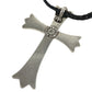 CHROME HEARTS CROSS LARGE CH クロス ラージ チョーカー ペンダント 革紐 アクセサリー ジュエリー ネックレス SV925 ユニセックス シルバー