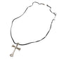 CHROME HEARTS CROSS LARGE CH クロス ラージ チョーカー ペンダント 革紐 アクセサリー ジュエリー ネックレス SV925 ユニセックス シルバー