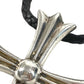 CHROME HEARTS CROSS LARGE CH クロス ラージ チョーカー ペンダント 革紐 アクセサリー ジュエリー ネックレス SV925 ユニセックス シルバー