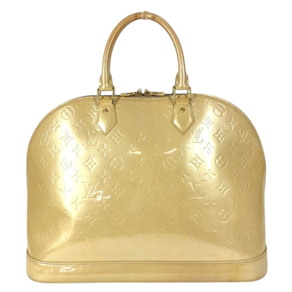 LOUIS VUITTON M91450 モノグラムヴェルニ アルマGM アルマ GM トートバッグ カバン ハンドバッグ モノグラムヴェルニキャンバス レディース ブロンコライユ ベージュ