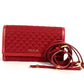PRADA 1M1437 Shoulder Bag, Shoulder Wallet, Logo, Quilted, Long Wallet, Wallet Bag, Long Wallet, Nylon, Unisex, Red