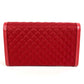 PRADA 1M1437 Shoulder Bag, Shoulder Wallet, Logo, Quilted, Long Wallet, Wallet Bag, Long Wallet, Nylon, Unisex, Red