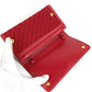 PRADA 1M1437 Shoulder Bag, Shoulder Wallet, Logo, Quilted, Long Wallet, Wallet Bag, Long Wallet, Nylon, Unisex, Red