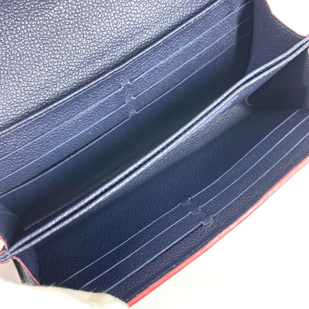 LOUIS VUITTON M62127 モノグラムアンプラント ポルトフォイユ ポンヌフ ロングウォレット フラップ 長財布 モノグラムアンプラントレザー ユニセックス マリーヌルージュ ネイビー